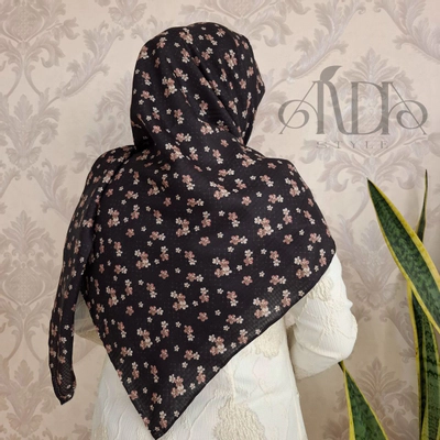 روسری پاییزه گل ریز مشکی