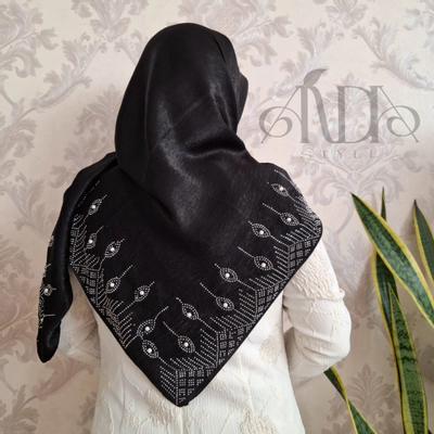 روسری کوپرا نگین مرواریدی