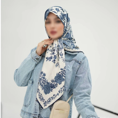 روسری ابریشم توییل قواره 120