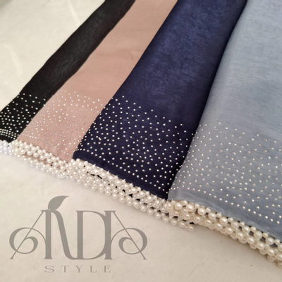 روسری کوپرا دور نگین مرواریدی