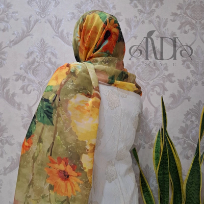 شال نخی طرحدار