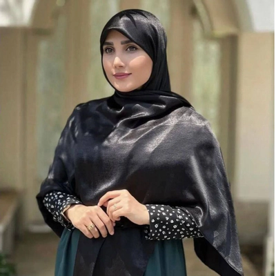 روسری کوپرای مشکی ساده