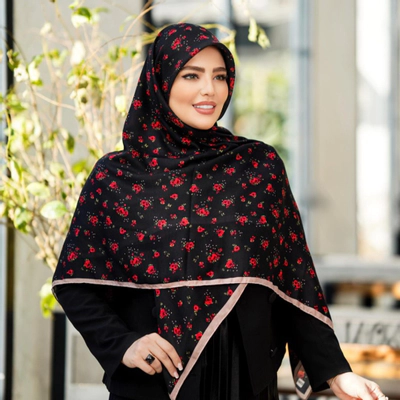روسری سوپرنخ طرح گل ریز