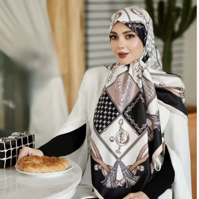 روسری ابریشم توییل مجلسی