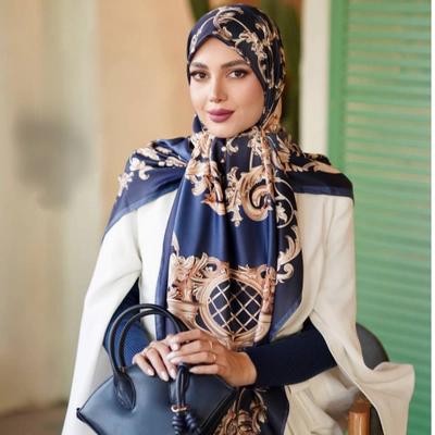 روسری ابریشم توییل مجلسی