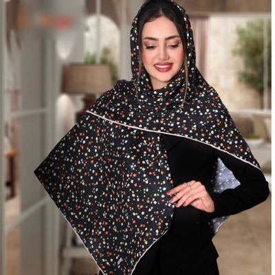 روسری نخی طرح گل ریز