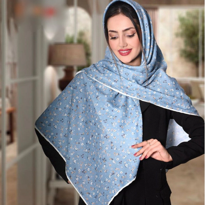 روسری نخی طرح گل ریز