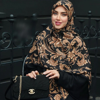 روسری سوپرنخ طرح گل