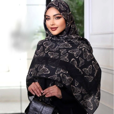 روسری سوپرنخ طرح پروانه